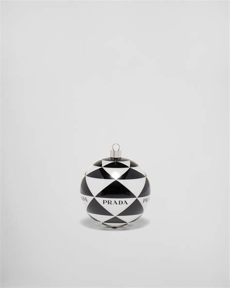 prada christmas ornament|White/black Glass Christmas Ornament Set .